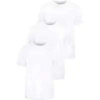 Man'S World T-Shirt »neue Farben!« 3er-Pack, Kurzarm, unifarben, Rundhals, aus Baumwolle, Gr. 60/62 (XXL), weiß, , 838746-60