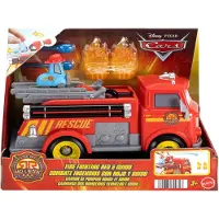 Disney Pixar Cars Radiator Springs Rennen & Retten Feuerwehrauto Red und Guido mit Zubehörteilen, Fahrzeug, 3 Jahr(e), Kunststoff, Mehrfarbig