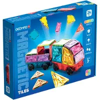 Geomag Magnetische Bausteine – – Edelsteine und Fahrzeuge – 24 Teile – Kristall-Effekt – Ab 3 Jahren