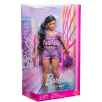 Barbie Deluxe Style Puppe Im Lila Outfit