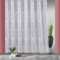 Weckbrodt Gardine "Lilly" Gr. 1, weiß, B:300cm H:95cm, Jacquard, Polyester, Gardinen, Gardine, Jacquard, strukturiert, Allover, Beschwerungsband, halbtransparent