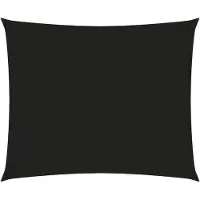 The Living Store Sonnensegel Oxford-Gewebe Rechteckig 3,5x4,5 m Schwarz