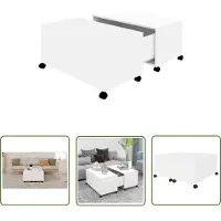 The Living Store Couchtisch Weiß 75x75x38 cm Holzwerkstoff