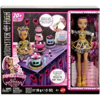 Monster High Scary Sweet Birthday Tortenset mit Clawdeen Wolf-Puppe und mehr als 20 Zubehörteilen zum Dekorieren, Modepuppe, Weiblich, 4 Jahr(e), Mädchen, 150 mm, 292 g