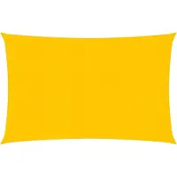 The Living Store Sonnensegel 160 g/m² Gelb 3x4,5 m HDPE