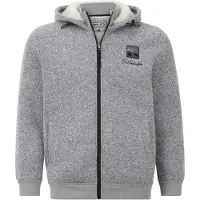 Jan Vanderstorm Sweatjacke "Strickfleecejacke NORVID", Herren, Gr. 3XL, grau (grau melange), Obermaterial: 100% Polyester COOLMAX PES(Coolmax)., Sweatjacken Sweatjacke