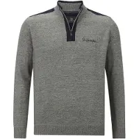 Jan Vanderstorm Troyer "Pullover DAIN", Herren, Gr. XXXL, grau (grau melange), Obermaterial: 50% Baumwolle CO. 50% Polyacryl PAN., unifarben, normal, ohne Ausschnitt, Pullover Troyer