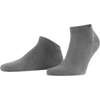 Falke ClimaWool Herren Sneakersocken, 47-48, Grau, Uni, Wolle