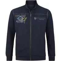 Jan Vanderstorm Sweatjacke "Sweatjacke SIVID", Herren, Gr. 6XL, blau (dunkelblau), Obermaterial: 100% Baumwolle CO., Sweatjacken Sweatjacke