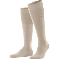Falke Airport Herren Kniestrümpfe, 47-48, Beige, Uni, Schurwolle