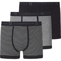 Jan Vanderstorm Retro Pants "3er Pack Retropant JASIEL", Herren, Gr. XL, grau (grau schwarz), Obermaterial: 100% Baumwolle CO., Unterhosen Retro Pants