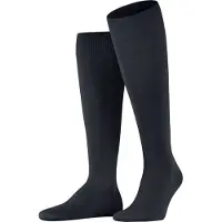 Falke ClimaWool Herren Kniestrümpfe, 47-48, Blau, Uni, Wolle