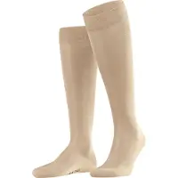 Falke Tiago Herren Kniestrümpfe, 49-50, Beige, Uni, Baumwolle