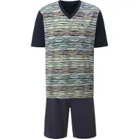 Babista Shorty "Kurzer Schlafanzug THENDOR", Herren, Gr. M, blau (dunkelblau), Obermaterial: 100% Baumwolle CO., Homewear-Sets Shorty
