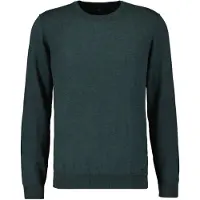 Ragman Rundhalspullover , Herren, Gr. 54, grün (dunkelgrün, 357), Strick, 95% Baumwolle, 5% Kaschmir, Rundhals, Pullover Rundhalspullover