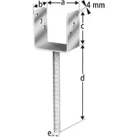 Simpson Stützenfuß PPU - 100 / 92 / 0,89
