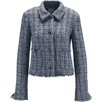 MADELEINE Eleganter Businessblazer mit Fransen in bleu / multicolor | Gr.: 38