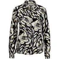 MADELEINE Hemdbluse mit Unikat-Print in schwarz / multicolor | Gr.: 46