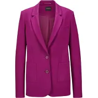 MADELEINE Jackenblazer "Blazer Langer Jersyblazer mit Revers", Damen, Gr. 34, pink (magenta), Obermaterial: 67% Viskose CV. 27% Polyamid PA. 6% Elasthan EL., Modern, tailliert, Blazer Jackenblazer