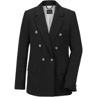 MADELEINE Jackenblazer "Longblazer Moderner Zweireiher mit Reverskragen", Damen, Gr. 40, schwarz, Obermaterial: 78% Polyester PES. 18% Viskose CV. 4% Elasthan EL., Modern, normal, Blazer Jackenblazer
