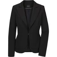 MADELEINE Taillierter Kurzblazer mit Schößchen in schwarz | Gr.: 38