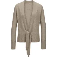 MADELEINE Kaschmirstrickjacke mit V-Ausschnitt in berber / melange | Gr.: 40