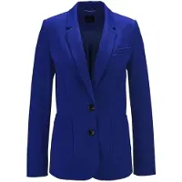 MADELEINE Jackenblazer "Blazer Langer Jersyblazer mit Revers", Damen, Gr. 38, blau (royalblau), Obermaterial: 67% Viskose CV. 27% Polyamid PA. 6% Elasthan EL., Modern, tailliert, Blazer Jackenblazer