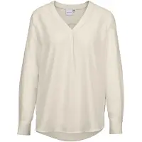 MADELEINE Langarmbluse "Bluse Tunika in modischer Form", Damen, Gr. 38, weiß (perlweiß), Obermaterial: 100% Viskose CV., Modern, normal, Blusen Langarmbluse