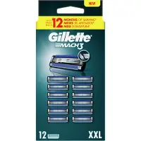 Gillette Mach3 Rasierklingen für Herren – 12 Nachfüllpackungen für präzise Rasur
