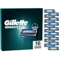 Gillette - Mach3 Rasierklingen - Blau/Schwarz - 16 Stk.