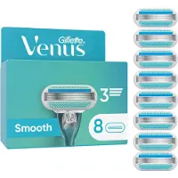 Gillette venus Venus Smooth Rasierklingen, 8 Original Ersatzklingen, Blau