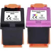 Renkforce Druckerpatrone ersetzt HP 302, X4D37AE, F6U66AE, F6U65AE Kompatibel Kombi-Pack Schwarz, Cyan, Magenta, Gelb R