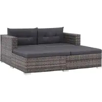 Syfax Klappliegen 2 Stk. Textilene Schwarz