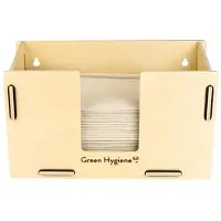 Green Hygiene FALK & FRIEDAS Tischspender, Holz, Spendersystem für die Falthandtücher, Maße (B x H x T): 28,5 x 16,5 x 15 cm