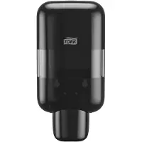 Tork Mini Seifen- und Desinfektionsmittelspender, S5, Eleganter Wandspender zur effizienten Dosierung, Maße (B x H x T): 11,2 x 22,4 x 9,9 cm, Farbe: schwarz