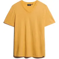 Superdry für Herren. M1011889A Geflammtes V-Ausschnitt-T-Shirt gelb (XL), Lässig, Baumwolle, Kurzarm