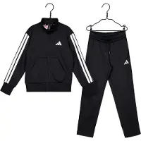 Adidas Trainingsanzug SPORTSWEAR "LK 3S TR TS 205", Kinder, Gr. 122, schwarz-weiß (schwarz, weiß), Obermaterial: 100% Polyester, Sportanzüge Trainingsanzug