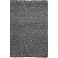 Kayoom Teppich "Pixy 525", grau (anthrazit), B:200cm H:15mm L:290cm, Wolle, Teppiche, Teppich, Kurzflor, Handgewebt, Modernes Muster, Uni, Wolle, Viskose