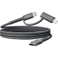 Fresh 'n rebel 00231913, 2 m, Lightning, USB C, Männlich, Männlich, Schwarz