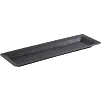Aps GN Tablett FROSTFIRE, grau, Widerstandsfähiges, antihaftbeschichtetes Tablett für warme und kalte Speisen, GN 2/4 Maße: 53 x 16,2 x 3 cm