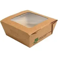 Papstar 87253 Einweg-Lebensmittelbehälter Karton, Polylactid (PLA)