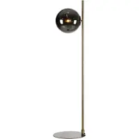 Markslöjd Stehleuchte Dione, messing/rauchgrau, Glas, Eisen
