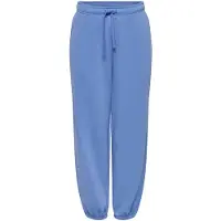 ONLY Sweathose "ONLBEST CUFF PANT SWT NOOS", Damen, Gr. XL (42), N-Gr, blau (ultramarine), Sweatware, Obermaterial: 65% Polyester, 35% Baumwolle, unifarben, relaxed fit knöchellang, Hosen Sweathose