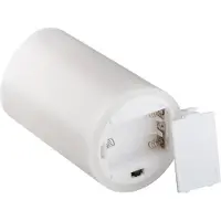 Goobay 4er-Set LED-Echtwachskerzen, weiß - mit Timerfunktion und 3D-Flammenkegel, batteriebetrieben, warmweiß (2700 K)