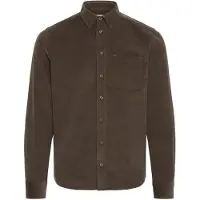 Casual Friday Langarmhemd "Langarmhemd CFAton", Herren, Gr. S, N-Gr, grün (schwarz olive), Obermaterial: 100% Baumwolle CO., normal, Hemden Langarmhemd