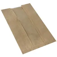 Papstar Sichtstreifenbeutel mit PLA-Fenster pure braun pure