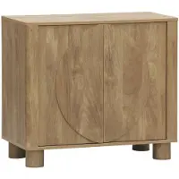Sweeek - Sideboard mit Holzdekor und 2 Türen 80 cm - Mangoholzlook