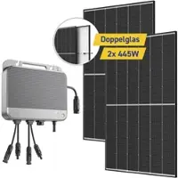 AccuCell Komplett-Set 890W Balkonkraftwerk mit Zendure SolarFlow 800 Micro-Wechselrichter und 2x Trina Solarmodul 445W