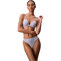 Calvin Klein Push-up-BH "PUSH UP PLUNGE", Damen, Gr. 70, Cup C, blau (casual blau), Obermaterial: 71% Polypropylen, 29% Elasthan, UNDERWEAR, Basic, körpernah, BHs Push-up-BH, mit glattem Finish
