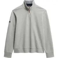 Superdry für Herren. M2014078A Pikee-Sweatshirt mit halbem Reißverschluss Core grey (XXL), Lässig, Grau, Baumwolle